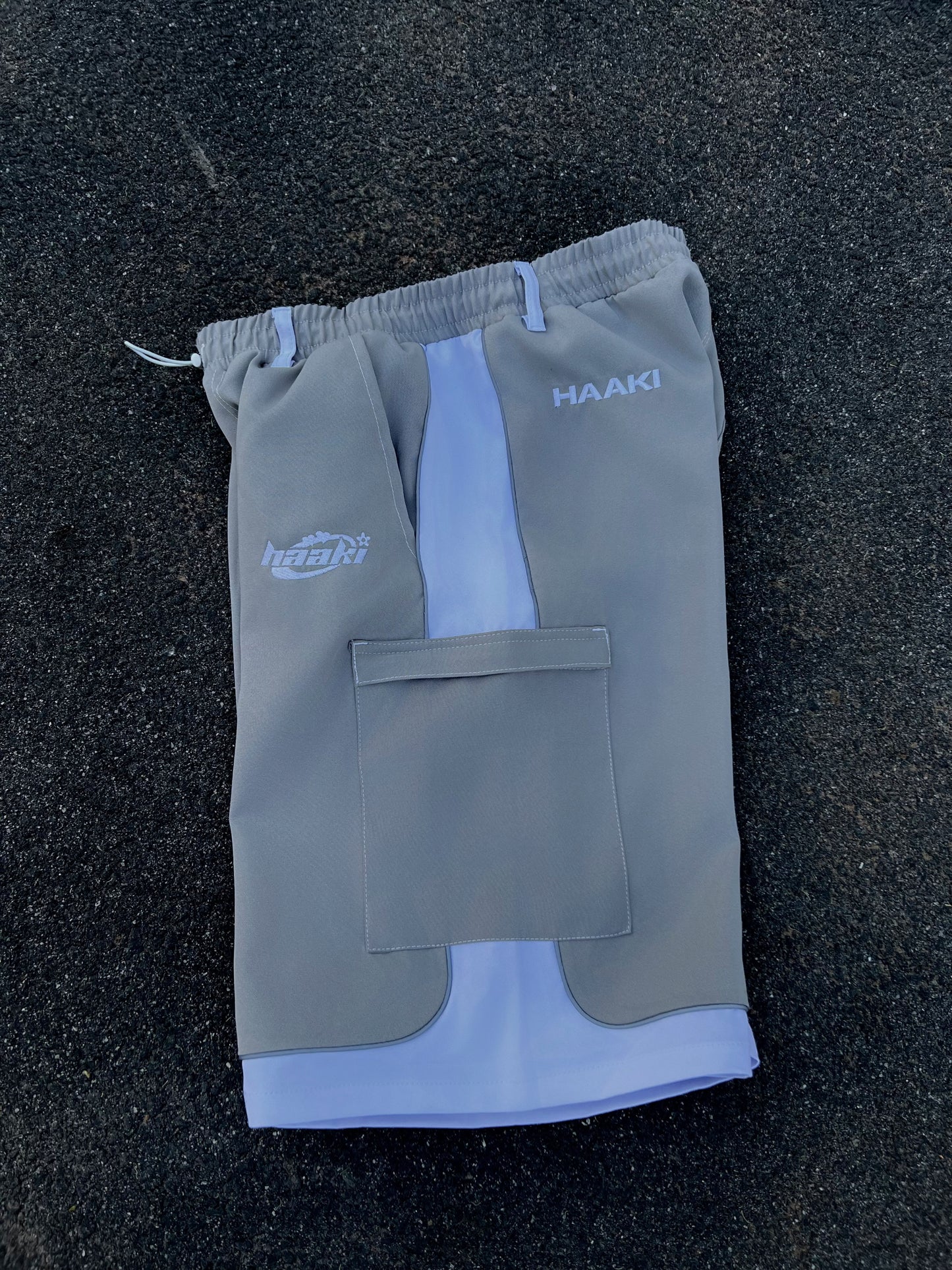 Nylon Cargo Shorts Reflective Piping
