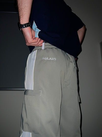 Nylon Cargo Shorts Reflective Piping