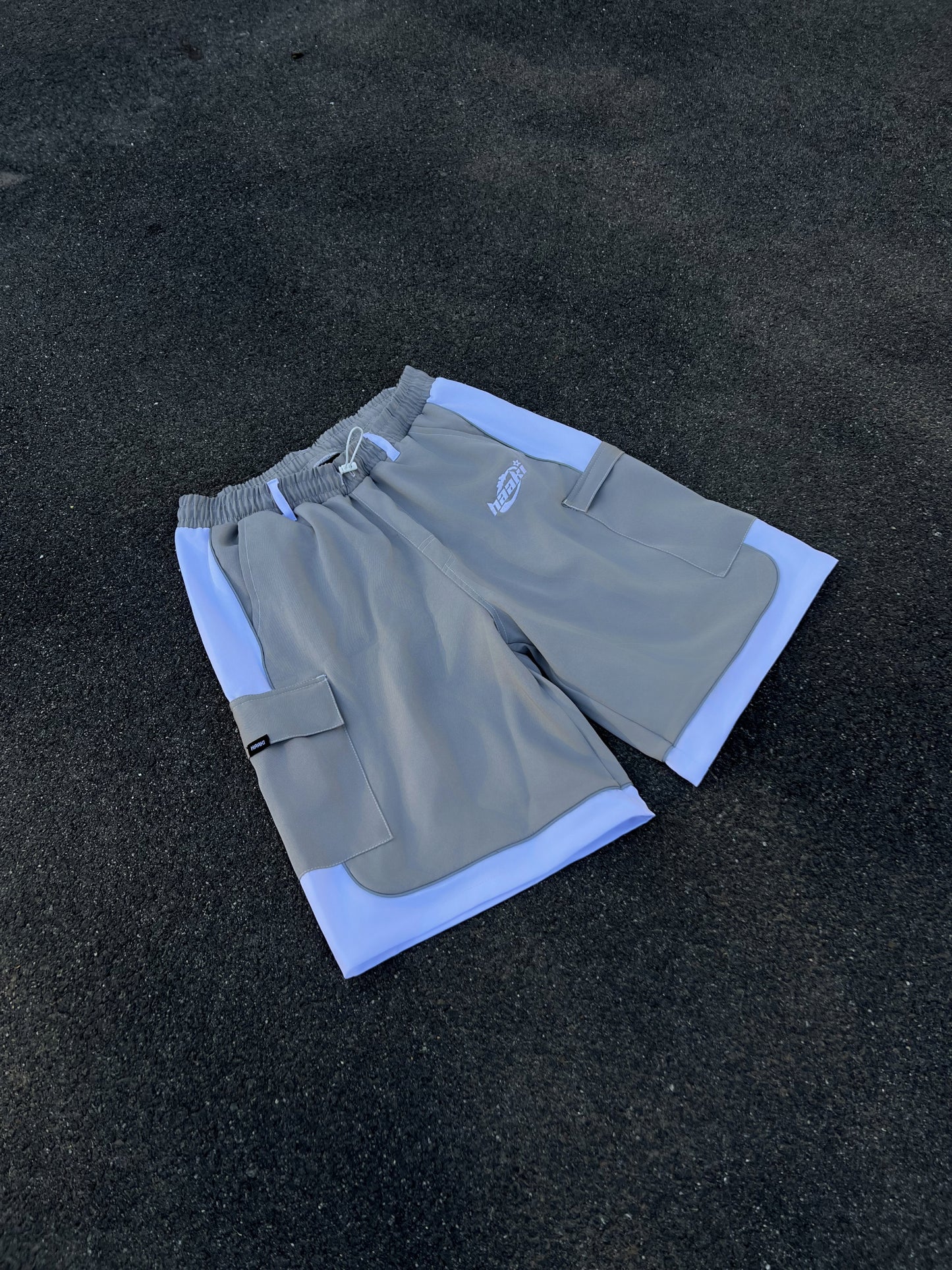 Nylon Cargo Shorts Reflective Piping