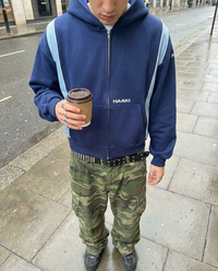 Solace Zip Hoodie - Navy / Sky Blue