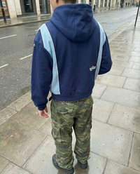 Solace Zip Hoodie - Navy / Sky Blue
