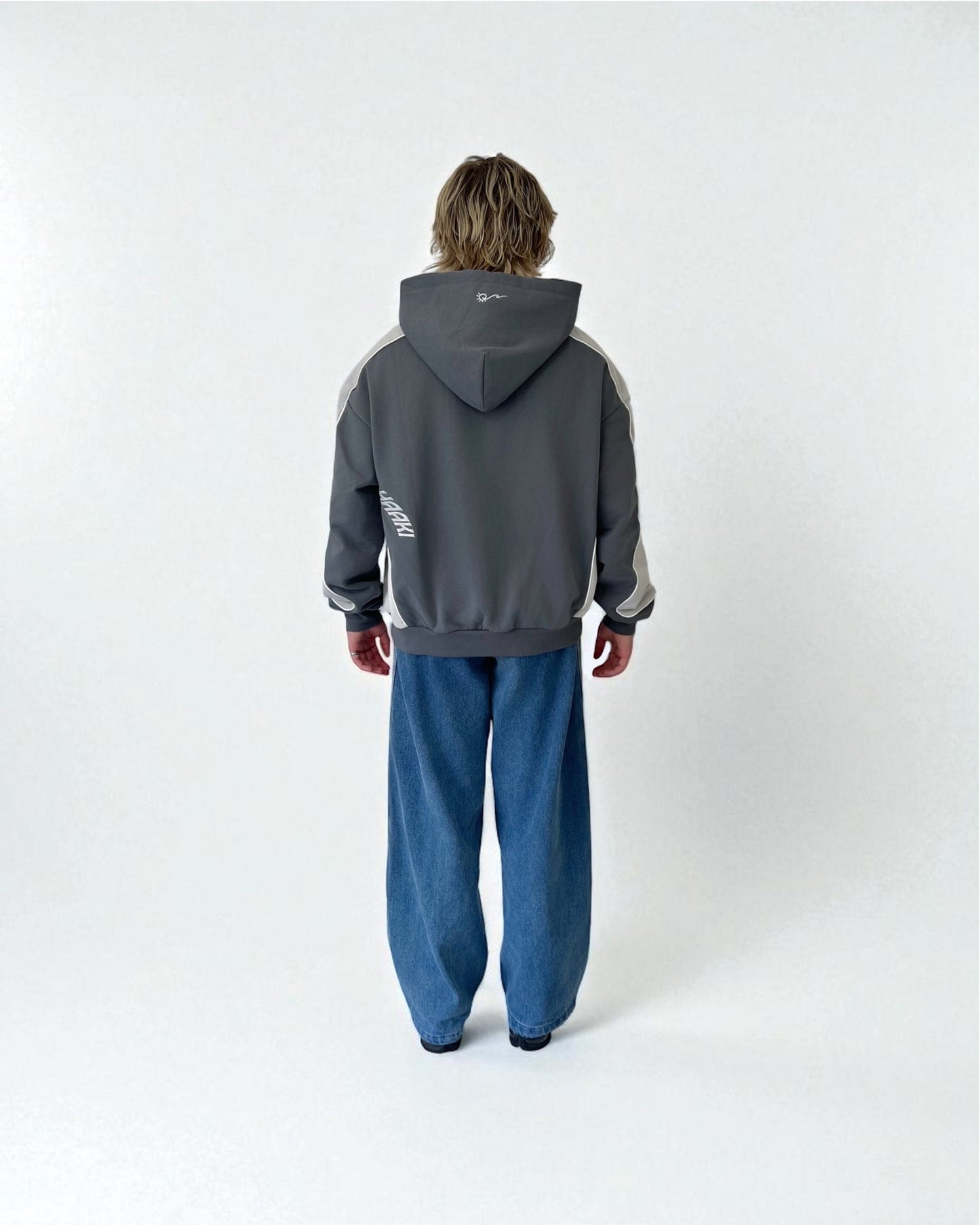 'Bliss v2' Hoodie in Dark Grey / Light Grey