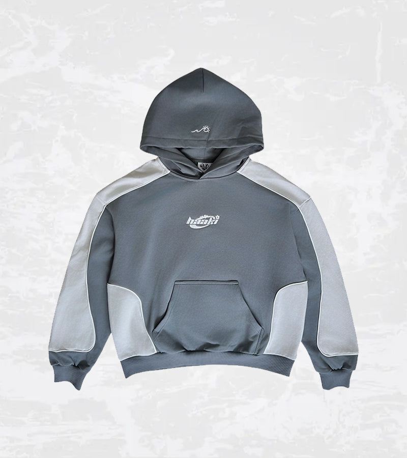 'Bliss v2' Hoodie in Dark Grey / Light Grey