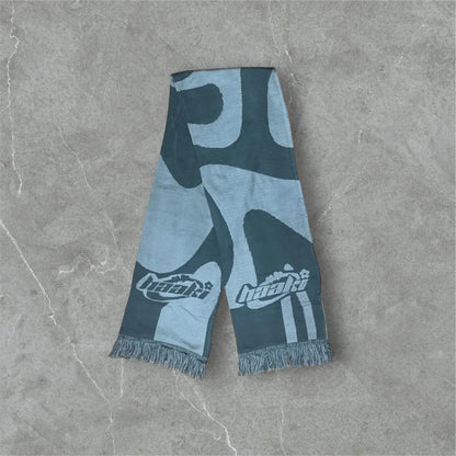 'Ripple' Scarf in Dark Grey / Light Grey