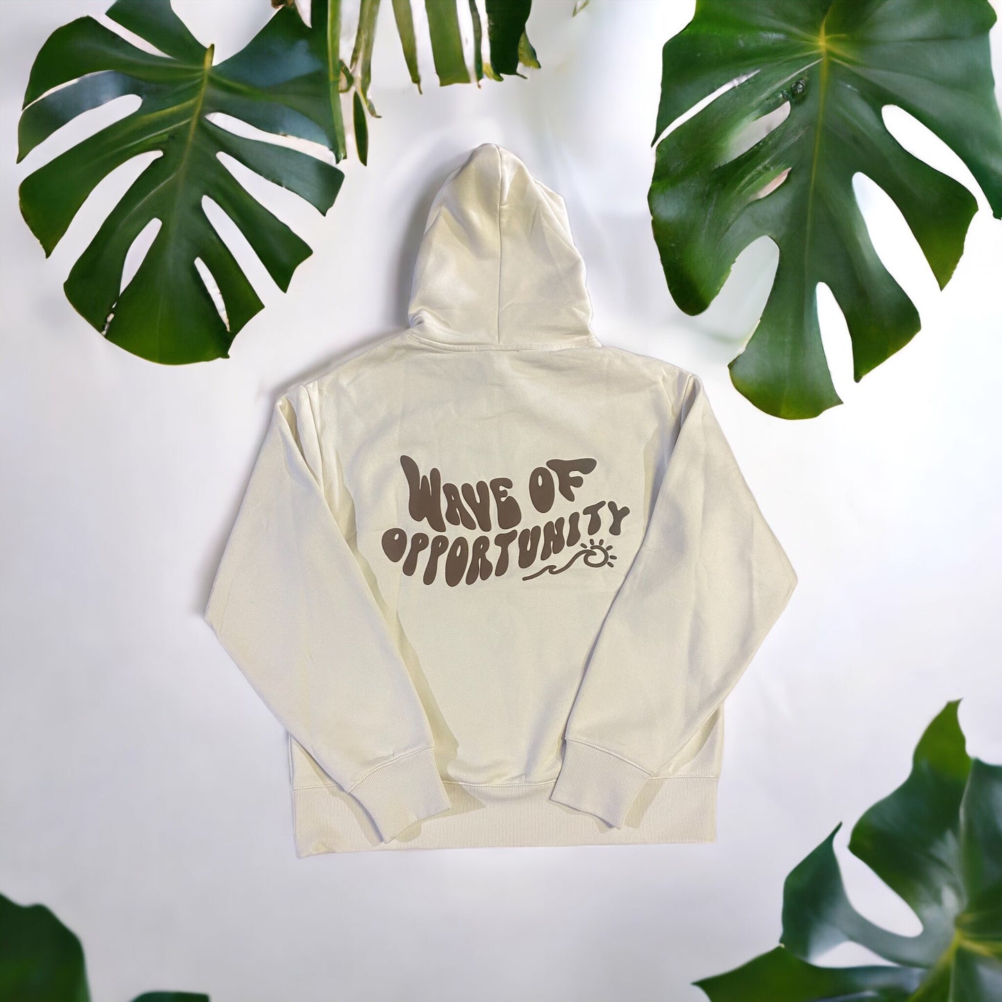 Cream Flower Hoodie 'Wave of Opportunity'