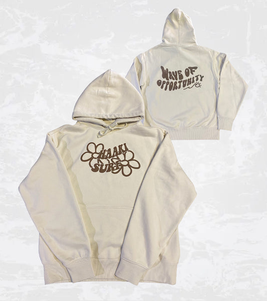 Cream Flower Hoodie 'Wave of Opportunity'