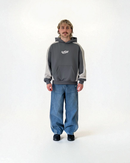 'Bliss v2' Hoodie in Dark Grey / Light Grey