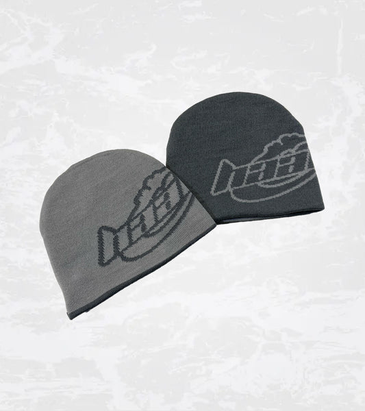 Reversible Beanie in Dark Grey / Light Grey