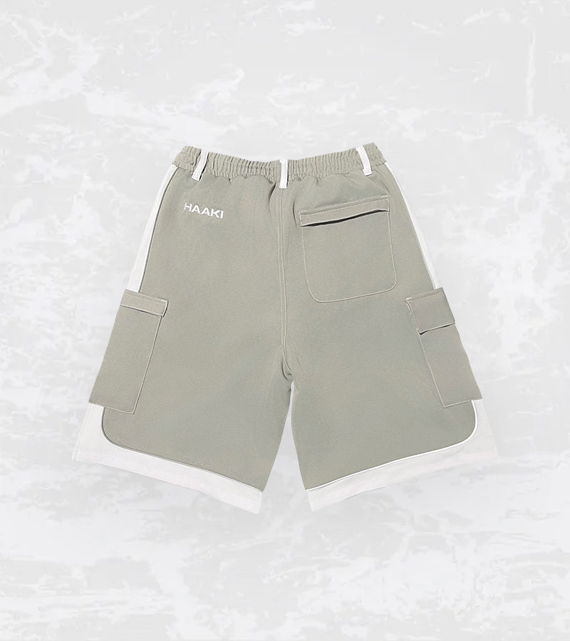 Nylon Cargo Shorts Reflective Piping
