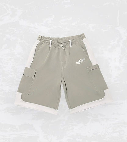 Nylon Cargo Shorts Reflective Piping